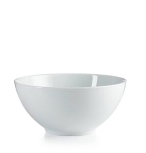 rosenthal thomas loft white cereal bowl – modern tableware made of porcelain for soup, dessert or cereal – unique design with concentric lines – 6 1/4 inch