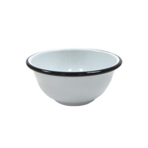 tg,llc treasure gurus white enamel vintage cereal bowl outdoor camping tableware farmhouse kitchen decor