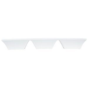 Restaurantware Voga 5 Ounce Divided Serving Dishes 10 Square Condiment Serving Dishes - Serve Appetizers Snacks Dips Or Dressings For Parties Or Events White Melamine 3 Compartment Dishes