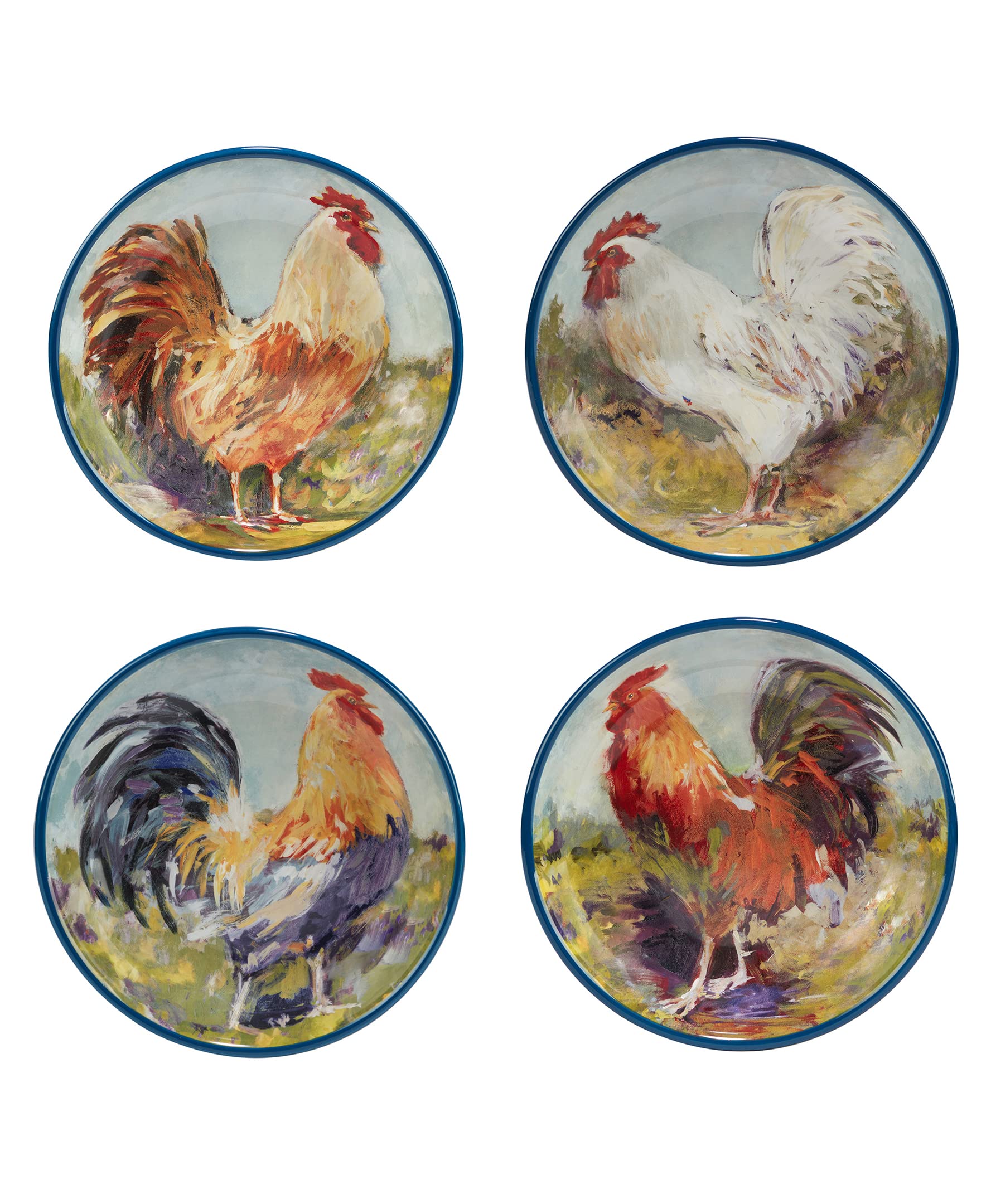 Certified International Rooster Meadow 36 oz. Soup/Cereal Bowls, Set of 4