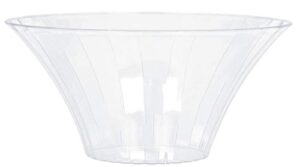 amscan flared party supplies bowl, 9", clear