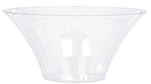 Amscan Flared Party Supplies Bowl, 9", Clear