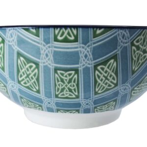 Royal Tara Irish Celtic Bowl Bone China Colourful Ceramic Bowls Set 14 cm with Shamrock/Celtic Cross (2 Mixed Design Bowls)