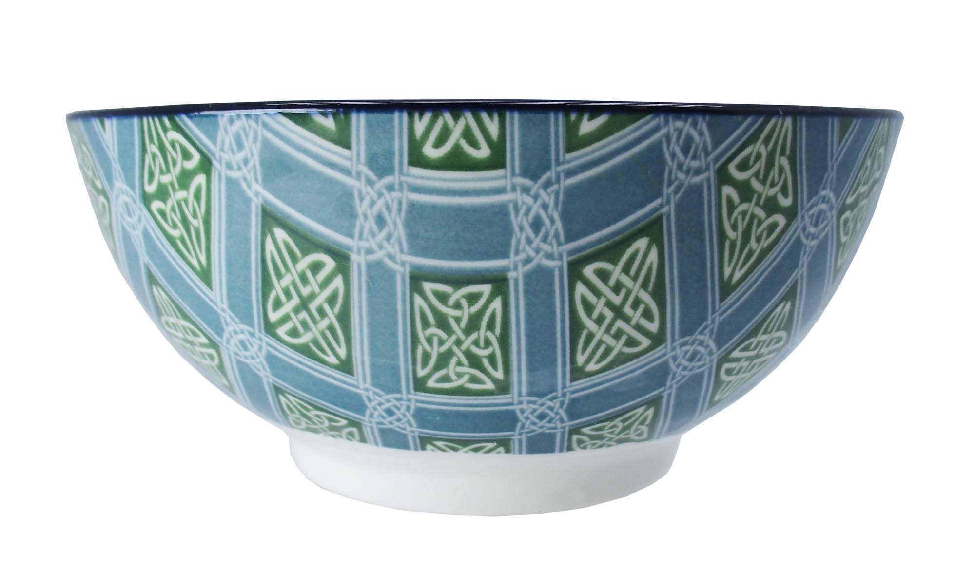 Royal Tara Irish Celtic Bowl Bone China Colourful Ceramic Bowls Set 14 cm with Shamrock/Celtic Cross (2 Mixed Design Bowls)