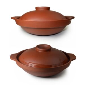 Bowl Clay Stone for Cooking Dolsot Bibimbap Soup Exclusive Range Unglazed Earthen (clay lid FU)