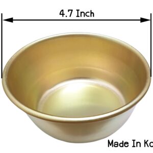 Makgeolli bowls, Aluminum Korean Traditional Bowls for Makgeolli(Korean Raw Rice Wine) Hiking Soup dish, Made in Korea (No Hand)