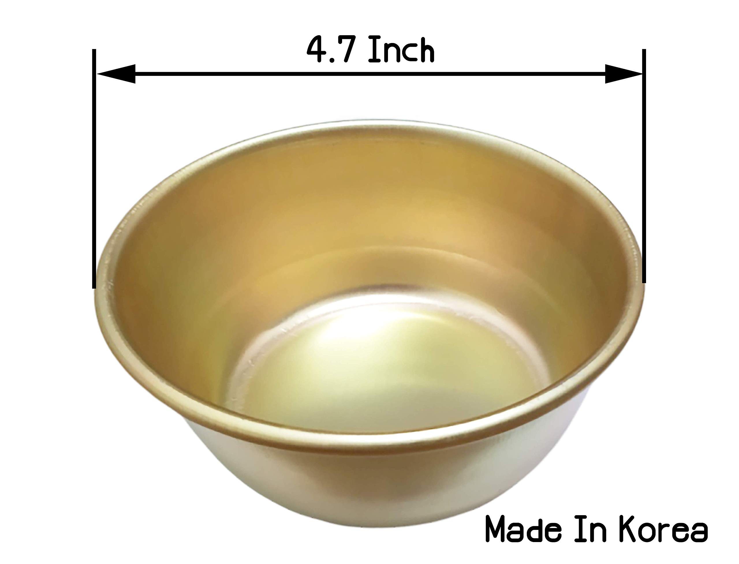 Makgeolli bowls, Aluminum Korean Traditional Bowls for Makgeolli(Korean Raw Rice Wine) Hiking Soup dish, Made in Korea (No Hand)