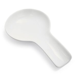 sur la table porcelain spoon rest, white