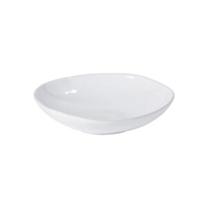costa nova ceramic stoneware soup & pasta bowl - livia collection, white | microwave & dishwasher safe dinnerware | food safe glazing | restaurant quality tableware