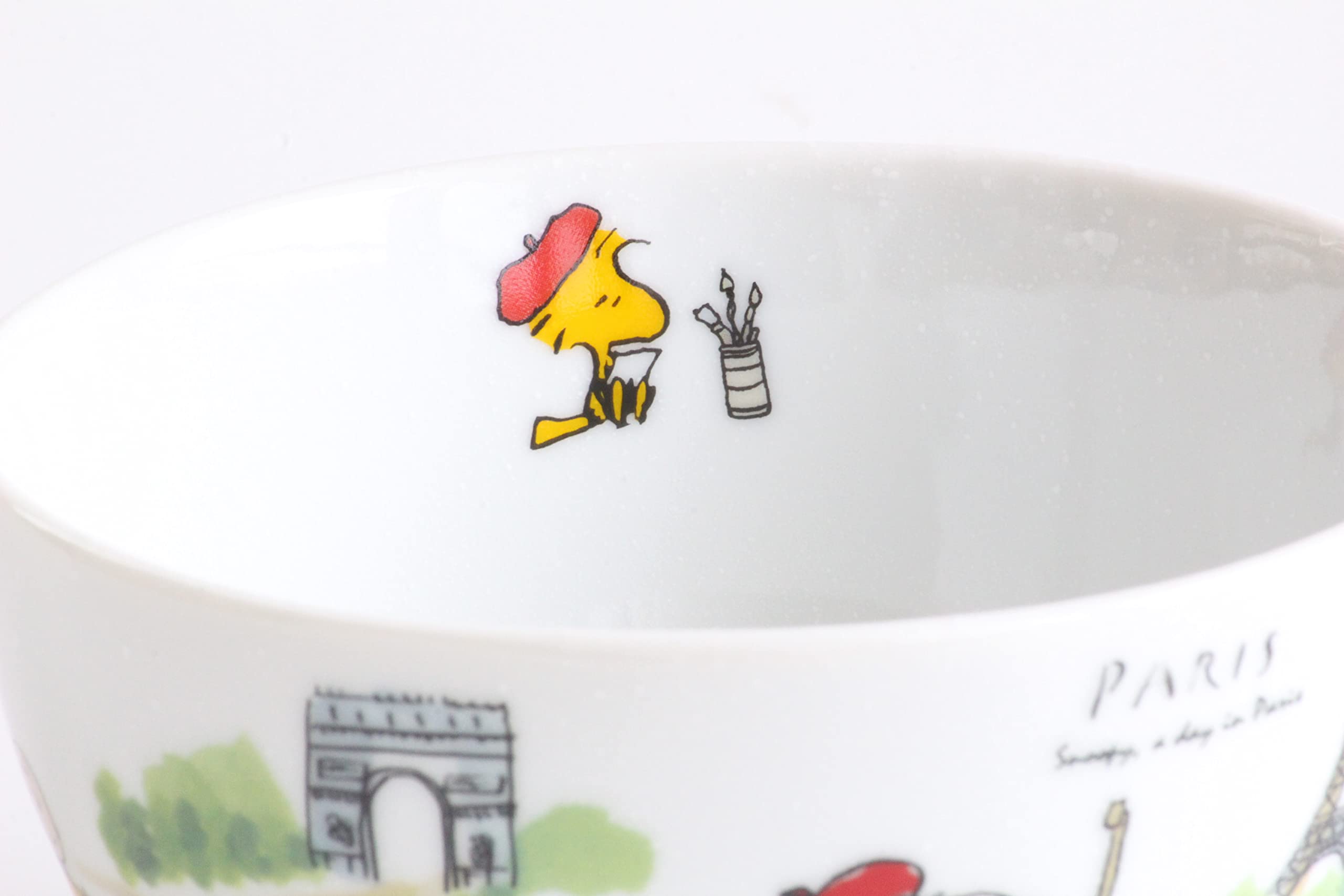 シミズ陶業(Shimizutougyou) London Paris Snoopy Bowl, Set of 2