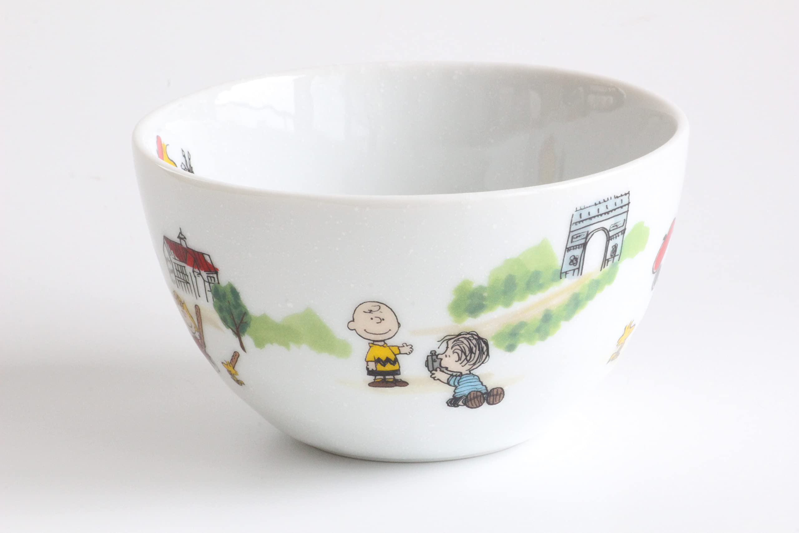 シミズ陶業(Shimizutougyou) London Paris Snoopy Bowl, Set of 2