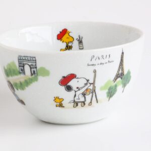 シミズ陶業(Shimizutougyou) London Paris Snoopy Bowl, Set of 2