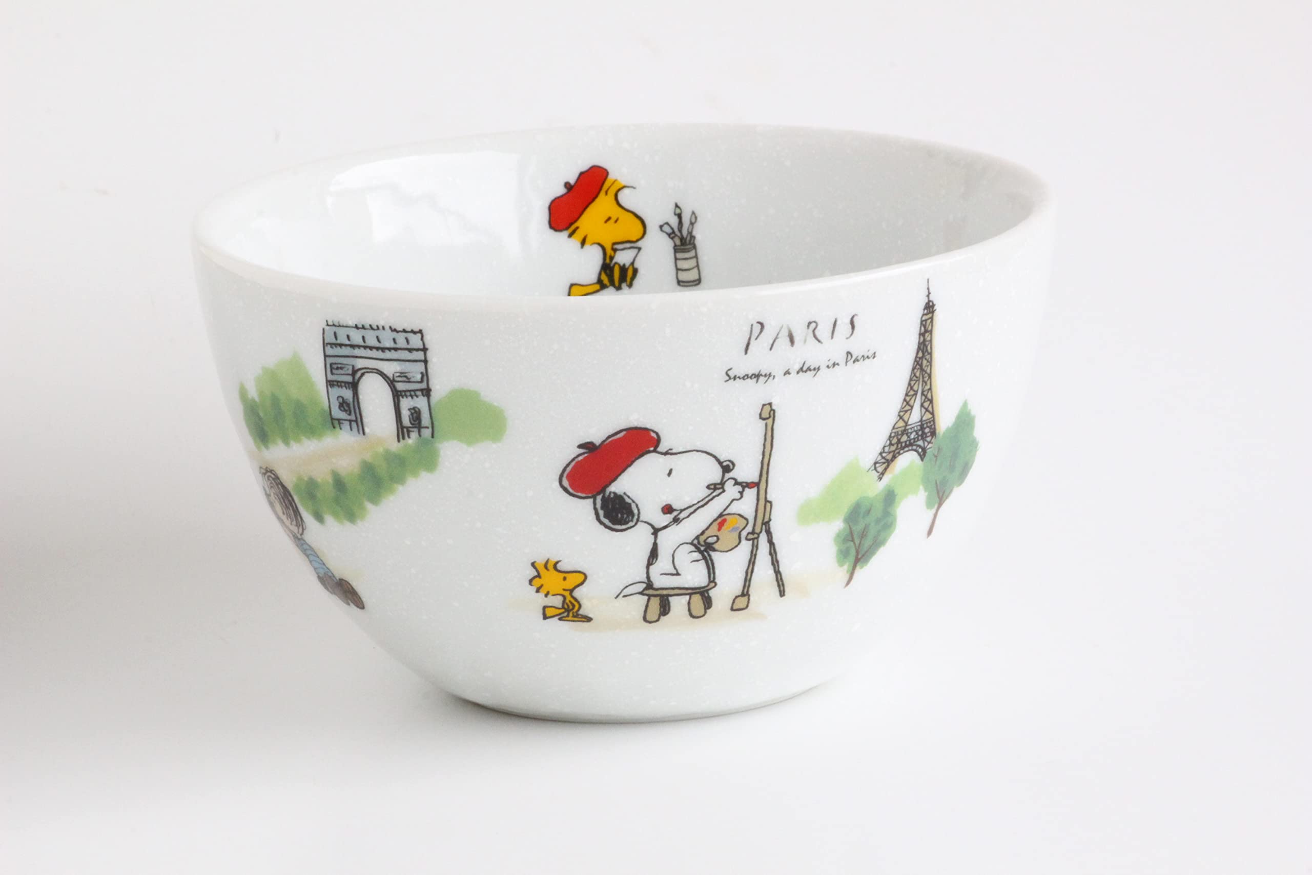 シミズ陶業(Shimizutougyou) London Paris Snoopy Bowl, Set of 2