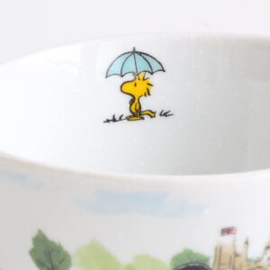 シミズ陶業(Shimizutougyou) London Paris Snoopy Bowl, Set of 2