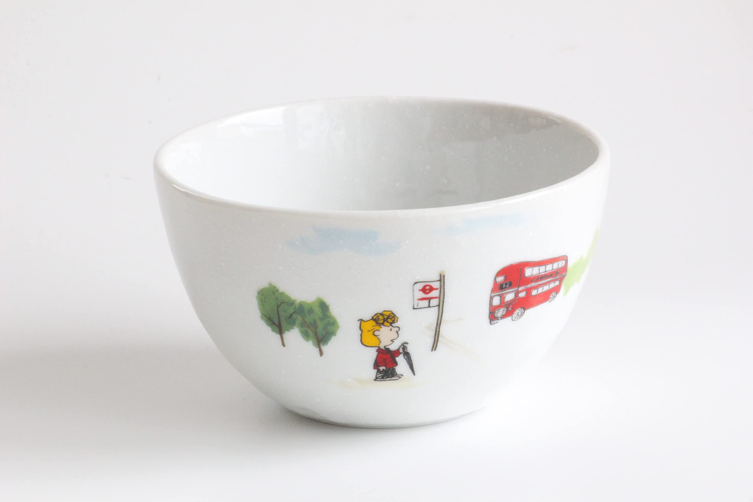 シミズ陶業(Shimizutougyou) London Paris Snoopy Bowl, Set of 2