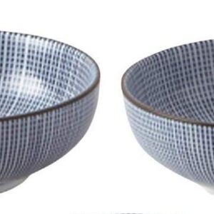 Mino Ware Japanese Ceramic Sendan Tokusa Bowl Appetizer Dessert Sushi Sauce 5.1 x 1.8 Inches Set of 2