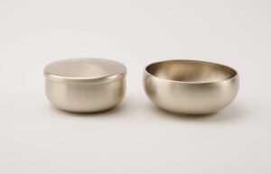 premium brassware rice bowl soup bowl set korean traditional handmade tableware bronzeware bangjja yugi dinnerware (c)