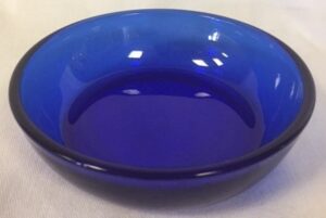 plain & simple pattern - multi size bowls - cobalt blue glass - mosser glass - usa (medium)