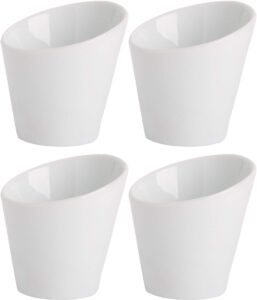 home essentials 15240 fiddle and fern cone shape mini taster, set of 4, 3-inch height
