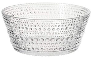 iittala 1007053 kastehelmi bowl, width 4.9 x depth 4.9 x height 3.9 inches (12.5 x 12.5 x 9.8 cm), clear, approx. 8.1 fl oz (230 ml)