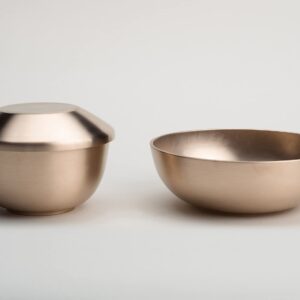 Premium Brassware Rice Bowl Soup Bowl Set Korean Traditional Handmade Tableware BANGJJA YUGI Dinnerware, Bronze