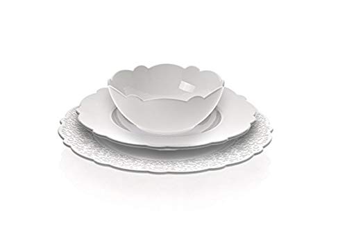 Alessi Dressed Bowl, Set of 4, White,MW01/3