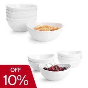 sweese 18 ounce cereal bowls & 28 ounce pasta bowls set of 6