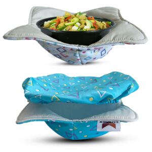 the perfect corner set of 2 pieces of bowl cozy, bowl cozy comes with a protector to cover the food served, hot bowl cozy holder, heat & cold resistant