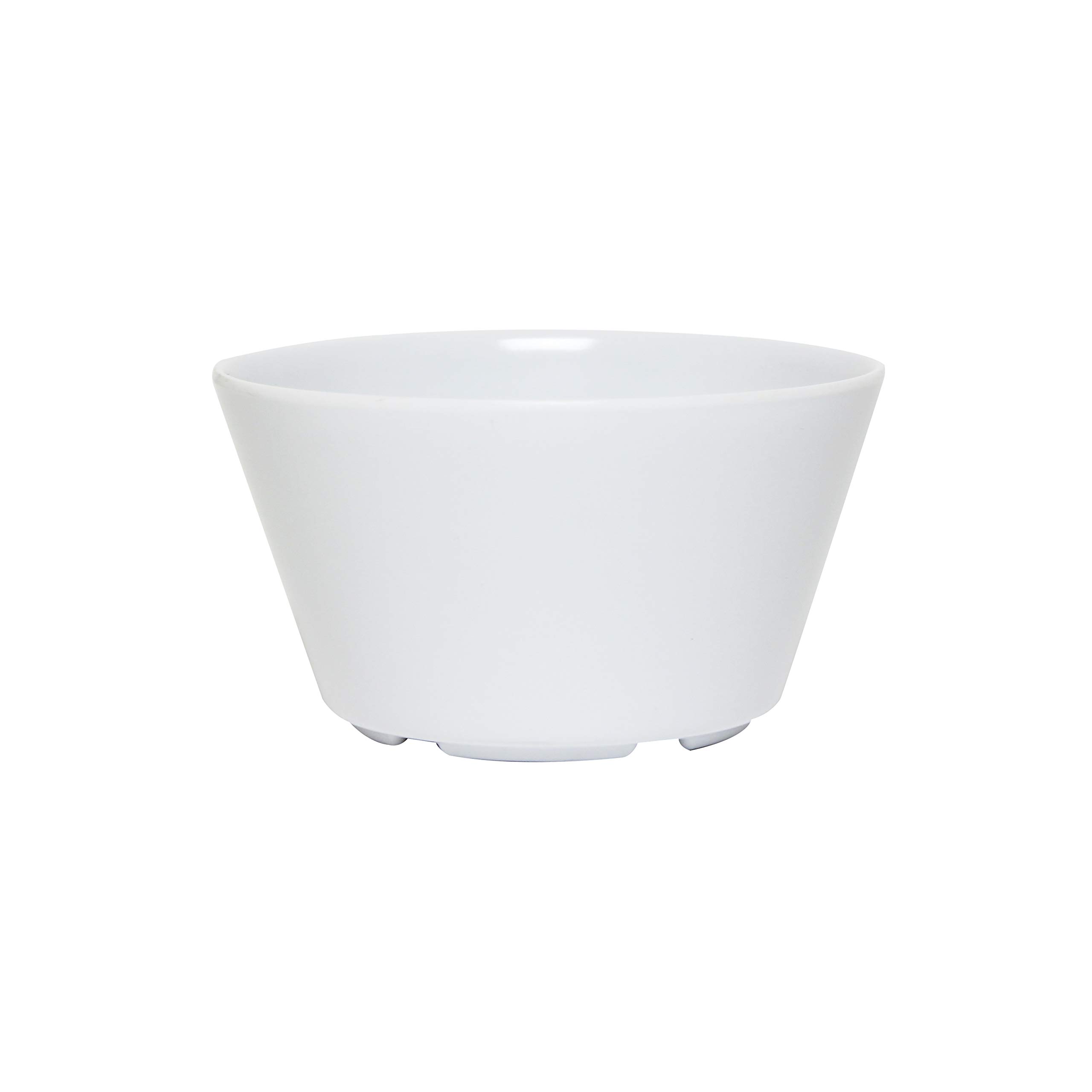 Thunder Group Nustone white melamine dinnerware collection 3.875 inch - 8 oz bouillon cup, comes in dozen