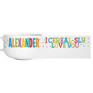 let's make memories personalized i cereal-sly love you oversized bowl - for dad - for him - for her