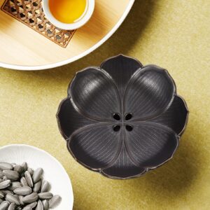 DOITOOL Fruit Tray Ceramic Footed Fruit Bowl: Lotus Shaped Snacks Plate Decorative Dessert Cake Serving Bowl Appetizers Platter Tray for Home Party Kitchen Ceramic Fruit Bowl