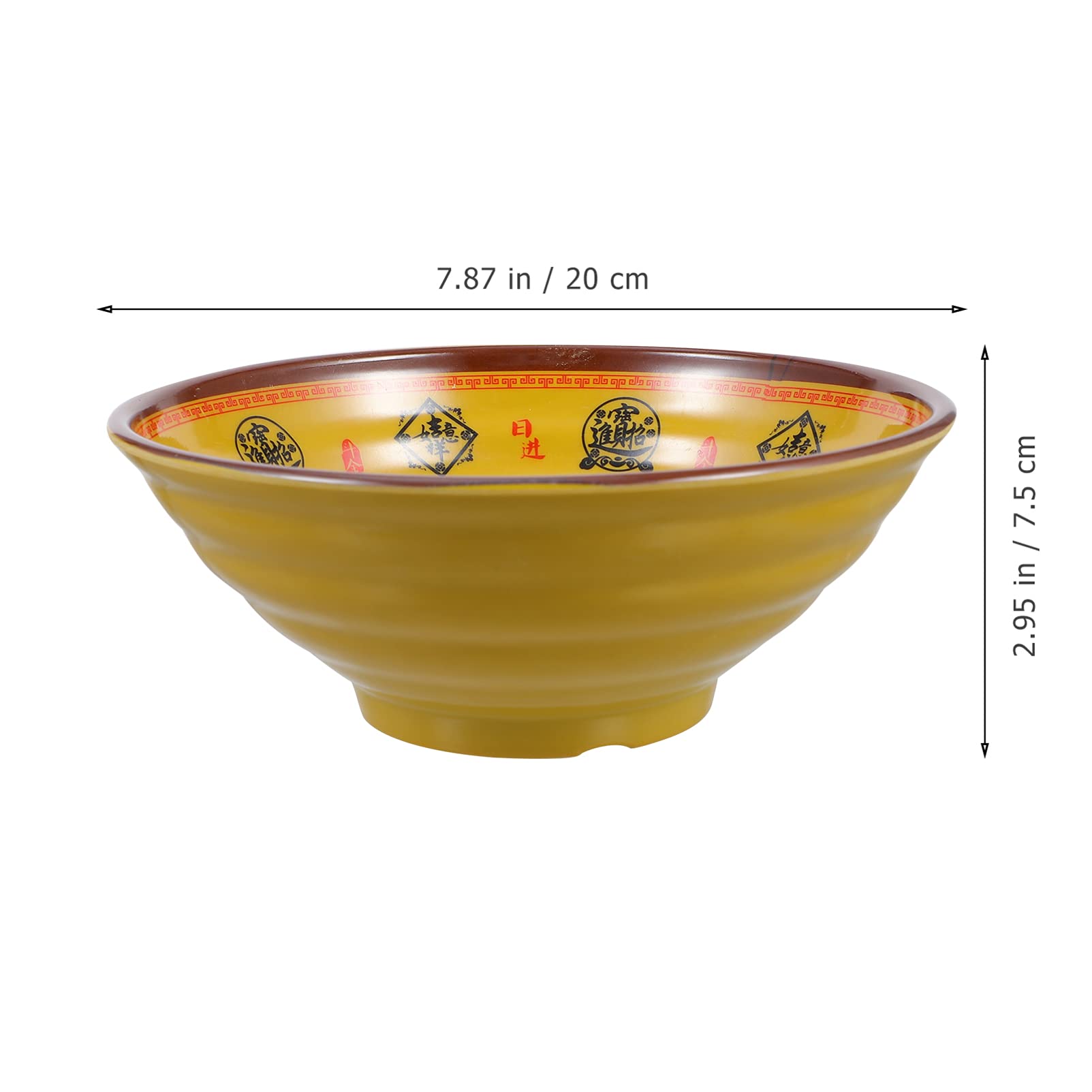 Yardwe Cereal Bowl Camping Dinnerware Bowl Udon Noodle Mala Tang Melamine Camping Eating Utensils Dinner Bowls