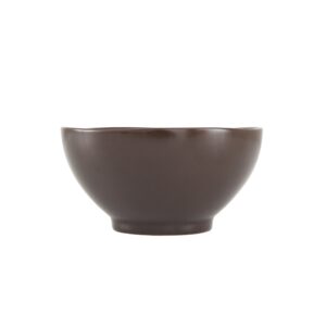 fortessa vitraluxe dinnerware heirloom rice bowl, 5.75-inch, set of 4, charcoal