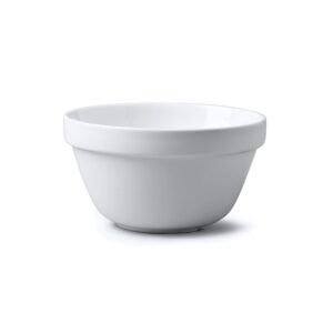 wm bartleet & sons 1750 traditional porcelain pudding basin (13cm/375ml/0.7pt) – white