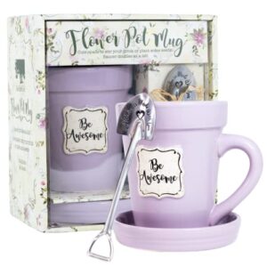 divinity boutique lilac flower pot mug - be awesome