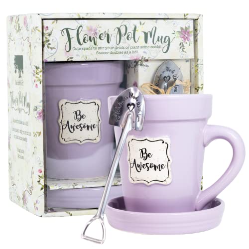 Divinity Boutique Lilac Flower Pot Mug - Be Awesome