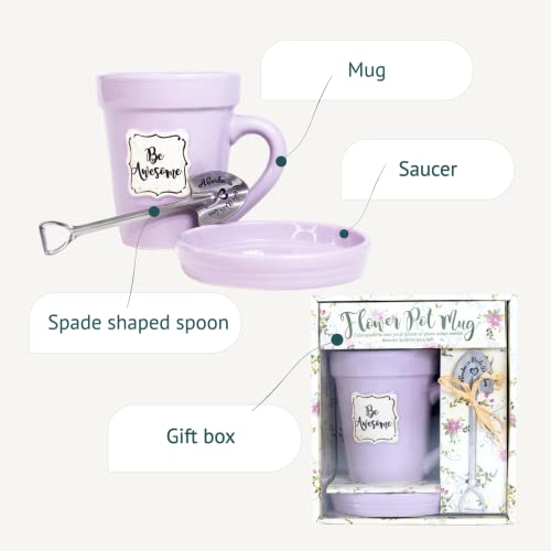 Divinity Boutique Lilac Flower Pot Mug - Be Awesome