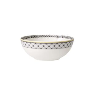 villeroy & boch audun ferme salad bowl, 7.75 in, white/gray