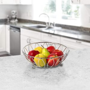 Spectrum Diversified Leaf Fruit Bowl, Chrome