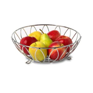 Spectrum Diversified Leaf Fruit Bowl, Chrome