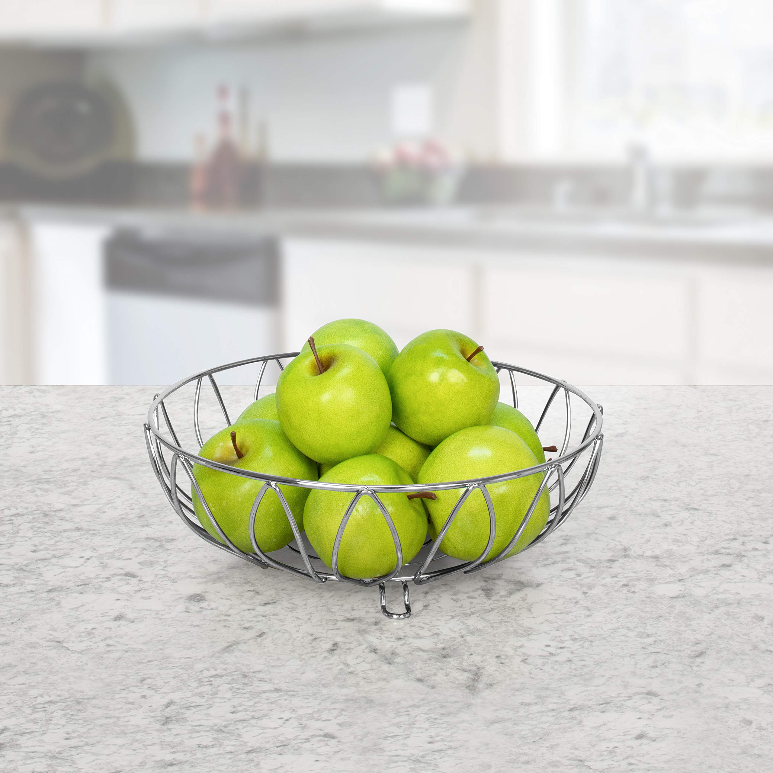 Spectrum Diversified Leaf Fruit Bowl, Chrome