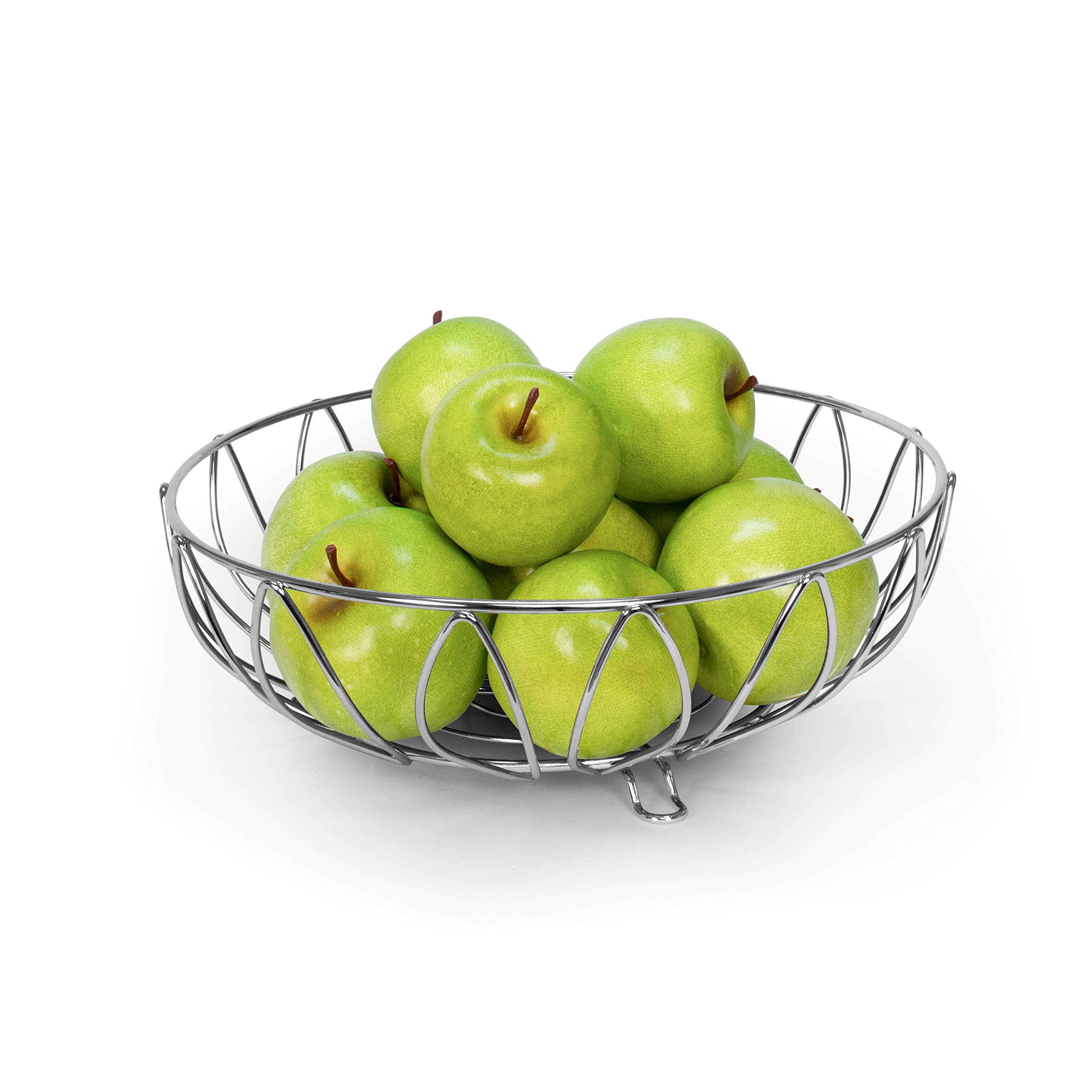 Spectrum Diversified Leaf Fruit Bowl, Chrome