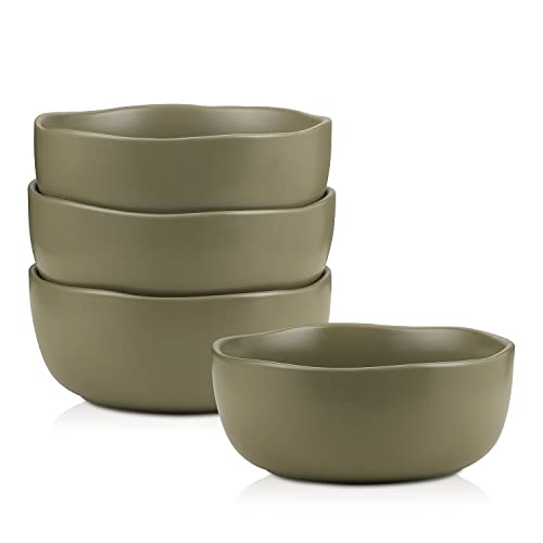 Stone Lain Stoneware Dish Set, 4 Bowls, Tom - Olive