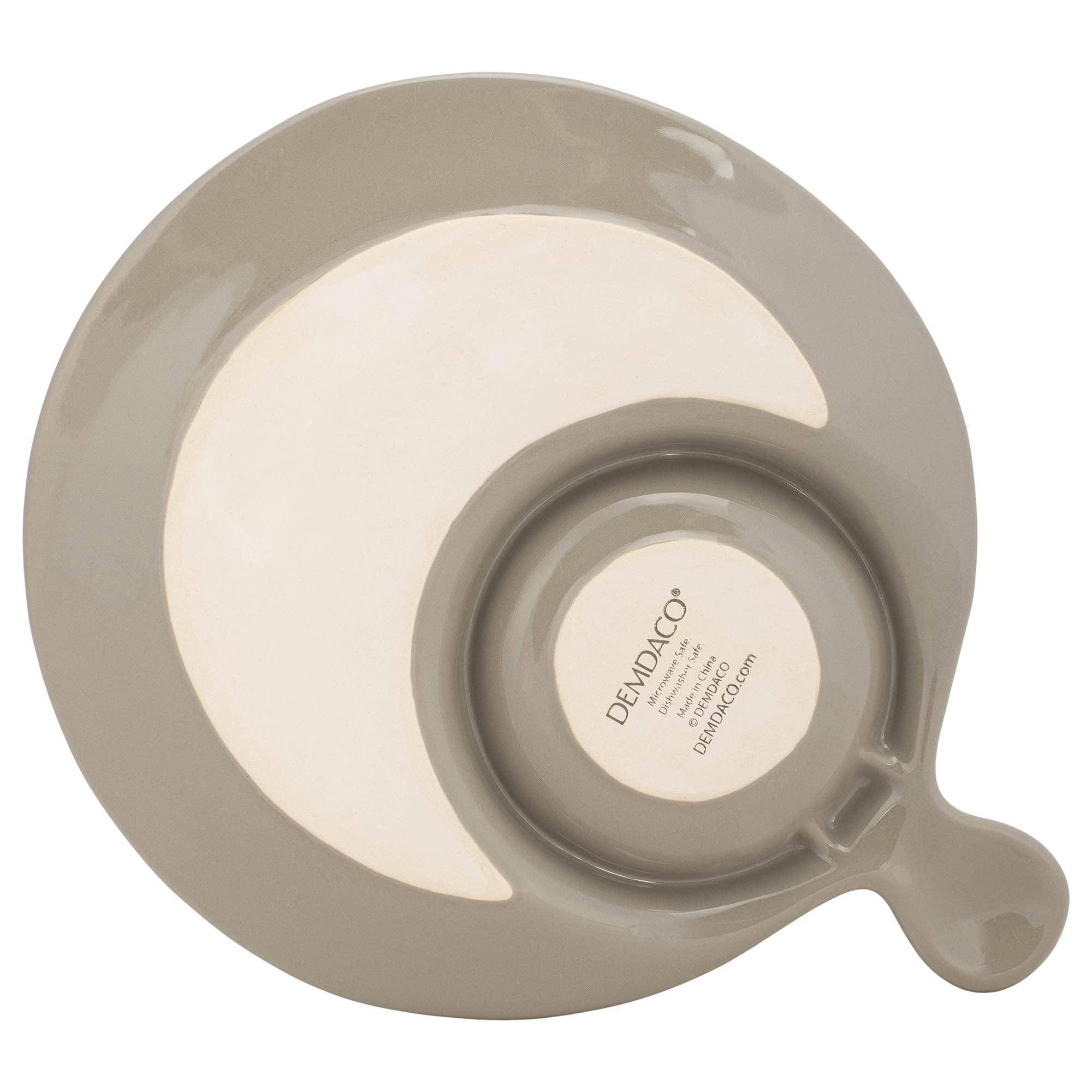 Artisan Divided Dark Grey 9 x 9 Ceramic Stoneware Soup and Sandwich Plate
