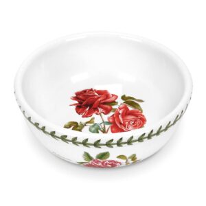 portmeirion botanic roses 5-inch bowl with fragrant cloud motif, dishwasher, microwave, and warm oven safe, ceramic bowls for dessert, ice cream, and oatmea