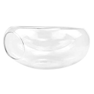 patkaw insulated bowl cold dip bowl 20.5x20.5cm glass bowls iced up salad bowl chilled serving dish with ice chamber iced dip- on- ice serving bowl dry ice salad bowl for hotel, party glass bowls