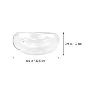 PATKAW Insulated Bowl Cold Dip Bowl 20.5X20.5CM Glass Bowls Iced Up Salad Bowl Chilled Serving Dish with Ice Chamber Iced Dip- On- Ice Serving Bowl Dry Ice Salad Bowl for Hotel, Party Glass Bowls