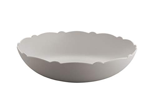 Alessi MW72/38 WG Dressed en plein air Salad bowl in melamine with relief decoration, Warm Grey.