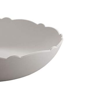 Alessi MW72/38 WG Dressed en plein air Salad bowl in melamine with relief decoration, Warm Grey.