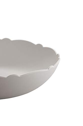 Alessi MW72/38 WG Dressed en plein air Salad bowl in melamine with relief decoration, Warm Grey.